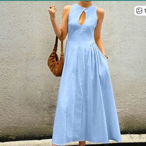 Commense Sky Blue Midi Dress